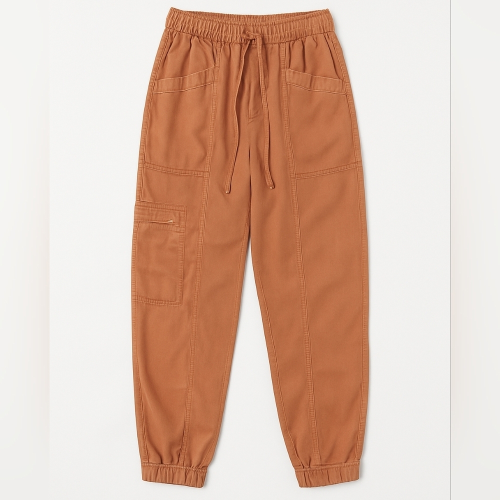 Nicole Miller Salmon‎ Tapered Jogger Cargo Pants 100% Lyocell Soft Utility